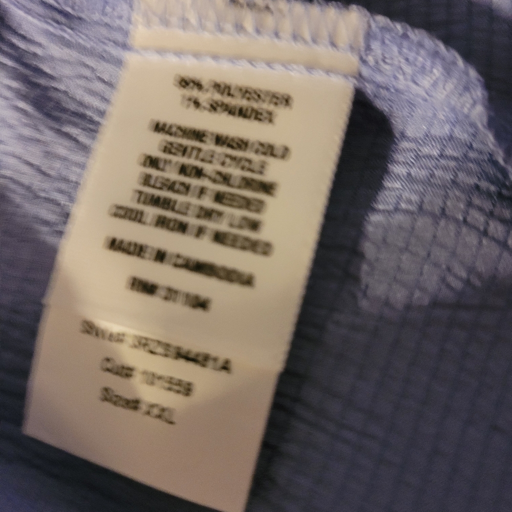 Kim Rogers Sky Blue Woven Blouse - Picture 6 of 11